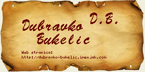Dubravko Bukelić vizit kartica